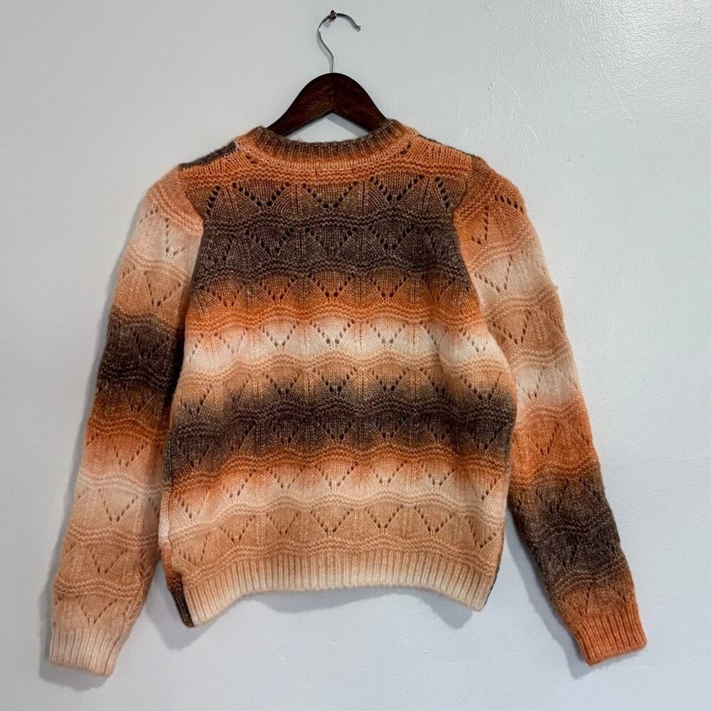 Primark Peach Cream Gray Ombre Knit Sweater